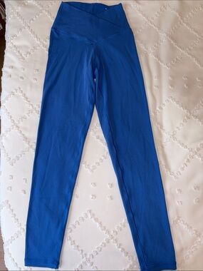 Aerie High Waist Crossover Leggings Royal Blue